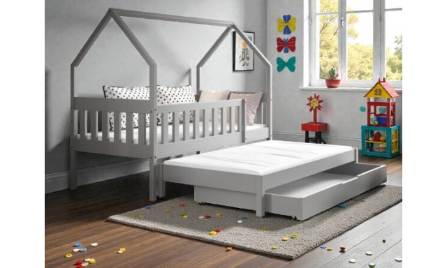 Rozkládací postel Varese 160x80cm, borovice šedá