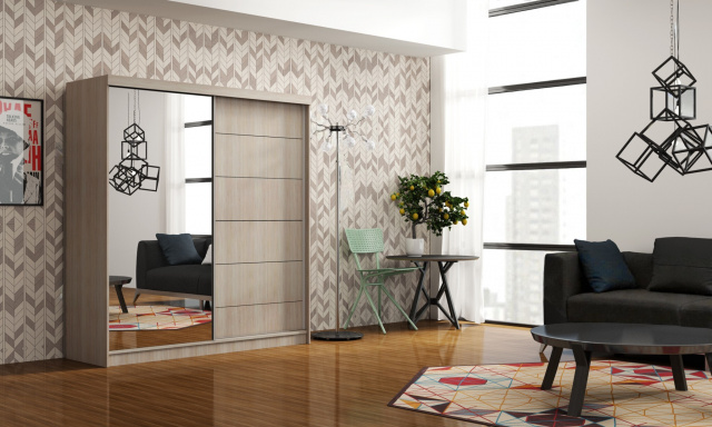 Šatní skřín Tacoma 150cm, dub sonoma 