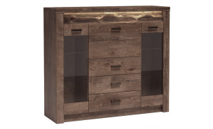 Vitrína se 3 dvířky a 3 zásuvkami POLIS