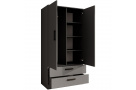Šatní skříň s otočnými dveřmi a zásuvkami TREND 90 cm