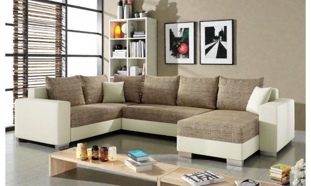 Velká sedačka ve tvaru U Deron, béžová