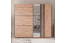 Šatní skříň SORIA s posuvnými dveřmi a zrcadlem