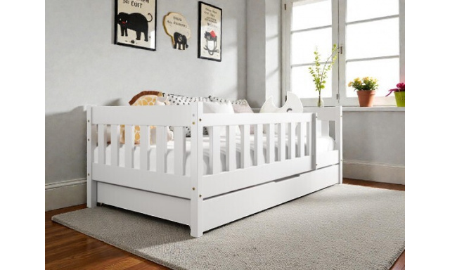 Dětská postel Lenny 190x80cm, borovice bílá