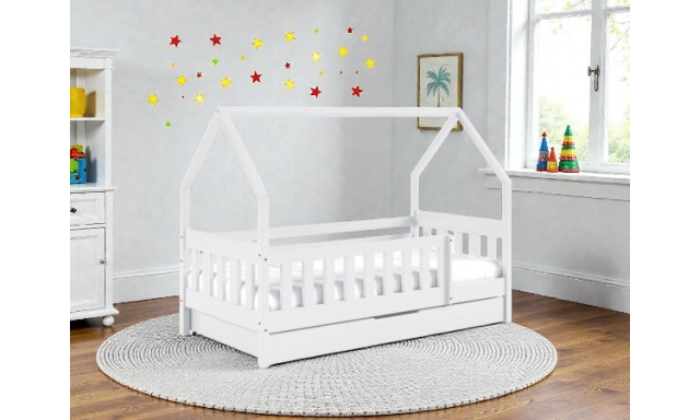 Postel Domeček 190x80cm, borovice bílá