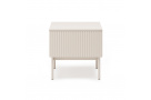 Noční stolek s 1 zásuvkou a drážkovanými dvířky SOFT