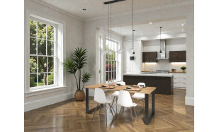 Moderní jídelní stůl Amigo 185x90cm, dub Lancelot