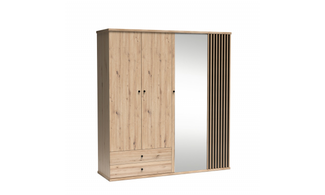 Skříň CAYA se třemi dveřmi a dvěma zásuvkami