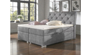 Kontinentální postel Tiago 180x200cm, šedá