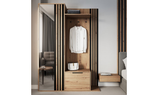Šatní skříň se zrcadlem a 2 dveřmi ARIA