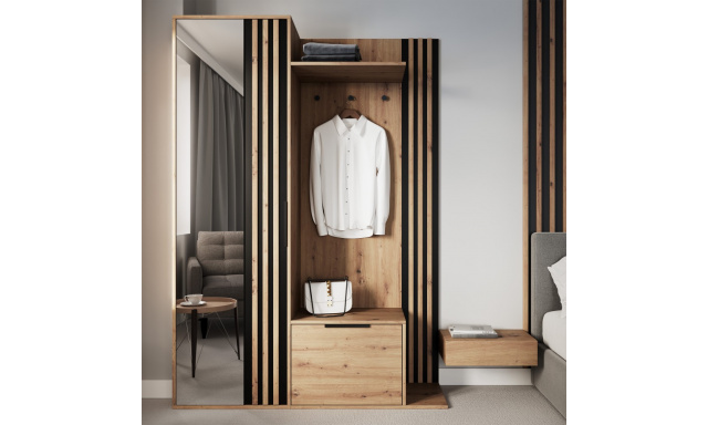 Šatní skříň se zrcadlem a 2 dveřmi ARIA