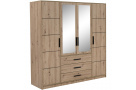 Šatní skříň se zrcadlem a 4 dveřmi KAVO