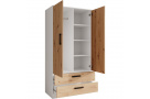 Šatní skříň s otočnými dveřmi a zásuvkami TREND 90 cm