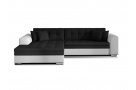Rozkládací rohová sedačka Soprano, bílá/černá
