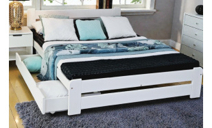 Postel z masivu Adina 160x200cm, borovice (bílá)