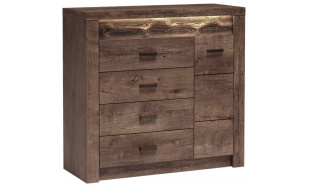 Komoda POLIS se 4 zásuvkami a 1 dvířky