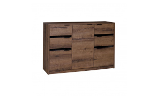 Komoda se 3 dvířky a 4 zásuvkami DEVON