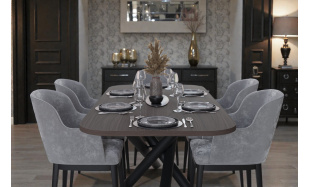 Elegantní jídelní stůl Sandra 185x90cm, ořech Wisconsin