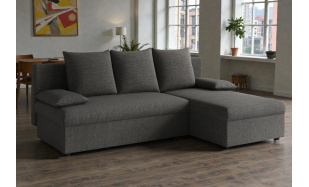 Moderní rohová sedačka Terosa, tmavě šedá 