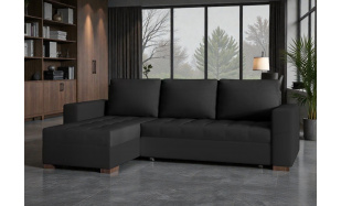 Moderní rohová sedačka Heron, černá