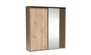 Šatní skříň s posuvnými dveřmi a zrcadlovými dveřmi CAYA