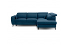 Luxusní rohová sedačka s rozkladem Bari, tmavě modrá