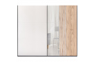 Šatní skříň EVIA s posuvnými dveřmi a zrcadlem