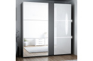 Šatní skříň s posuvnými dveřmi, 2 dveřmi a zrcadlem TESSA