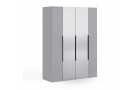 Moderní šatní skříň Tara 180cm, šedá + zrcadlo