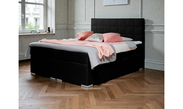 Kontinentální postel Bolero 180x200cm, černá 