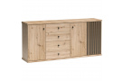 Komoda se čtyřmi zásuvkami a třemi dvířky CAYA