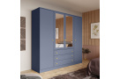 Šatní skříň se 4 dveřmi a zrcadlem SOLEA LUX