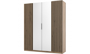 Šatní skříň s lamelami a zrcadlem KAYA V 200 cm