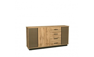 Komoda Merino 21, dub wotan/černý mat