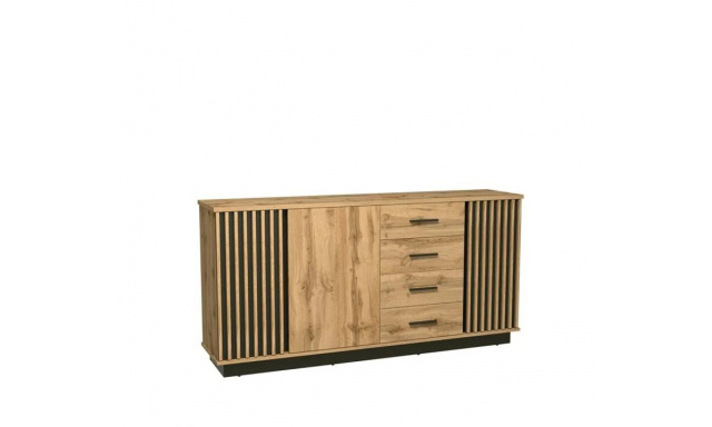 Komoda Merino 21, dub wotan/černý mat