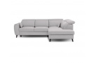 Luxusní rohová sedačka s rozkladem Bari, šedá