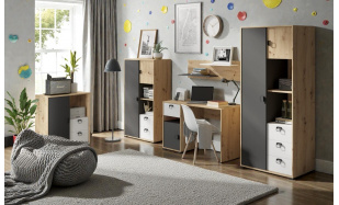 Dětský pokoj Cetina (Vzorová sestava A), artisan/grafit/bílá