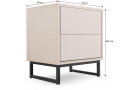 Noční stolek GIANA se 2 zásuvkami