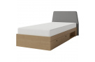 Postel 90x200 se 2 zásuvkami ALEX