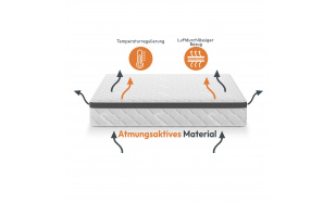 Zdravotní matrace s taštičkovými pružinami MEDIRO FLEX