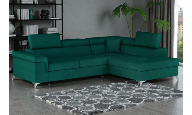 Luxusní rohová sedačka Escada, zelená