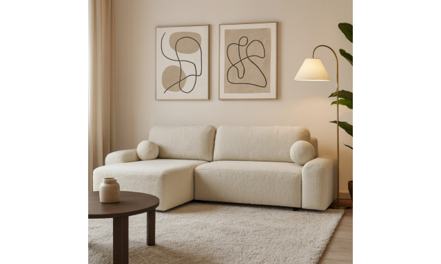 Rohová pohovka s funkcí spaní NOEL s výběrem potahu