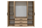 Šatní skříň se zrcadlem a 4 dveřmi KAVO