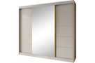 Šatní skříň s posuvnými dveřmi, zrcadlem a zásuvkami MARIKA LUX