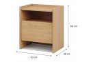 Noční stolek s 1 zásuvkou JUNE