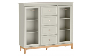 Vitrína se 4 zásuvkami a 2 dvířky CHARLOTT