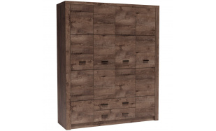 Šatní skříň se 2 zásuvkami a 4 dveřmi POLIS