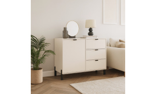 Komoda s 1 dvířky a 3 zásuvkami CORTINA