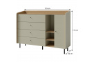 Komoda s 1 dvířky a 4 zásuvkami ALEX