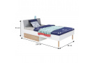 Postel 90/100x200 s 1 zásuvkou FIGO
