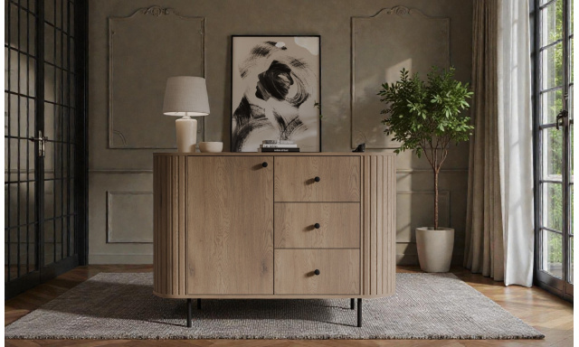 Designová komoda Ariel 3, dub cremona